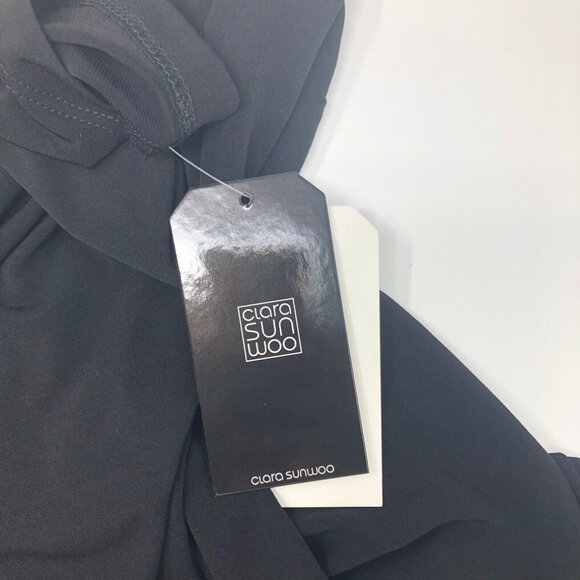 NWT Clara Sunwoo Stretch Knit Dress Size XS Black Turtleneck - Picture 7 of 7